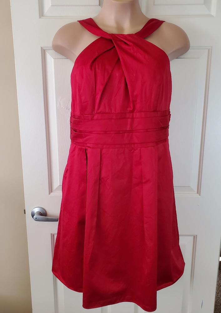 David's Bridal Y-Neck Short Cotton Dress